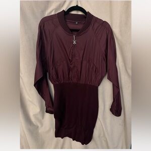 Opening Ceremony Maroon Bomber Jacket